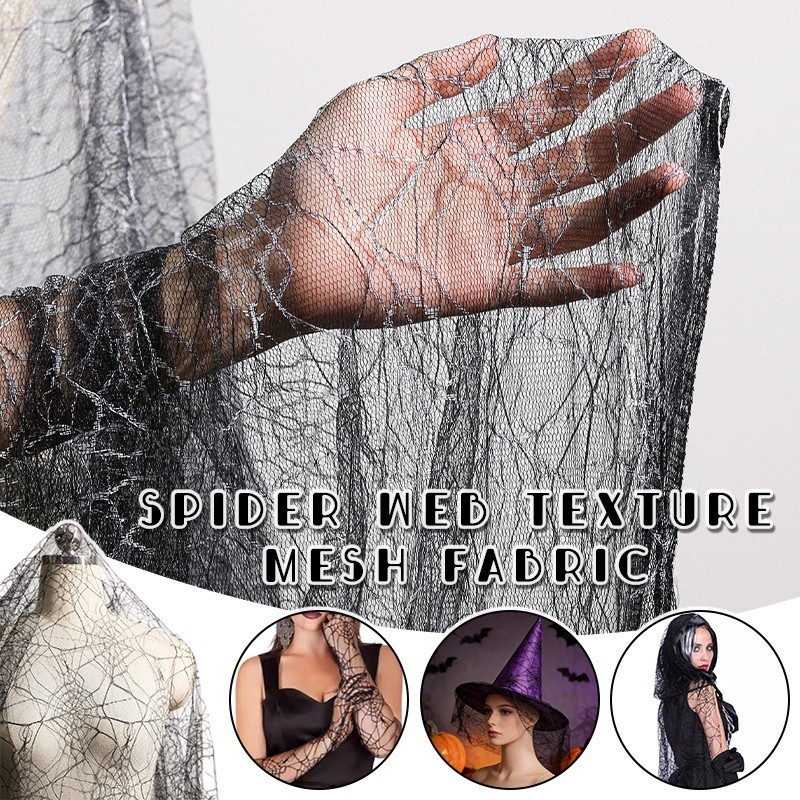 50*150เซนติเมตรบางโปร่งใสแมงมุมเว็บตาข่ายเนื้อสีแดงผ้าสําหรับ ทําเอง เวทีหัตถกรรม