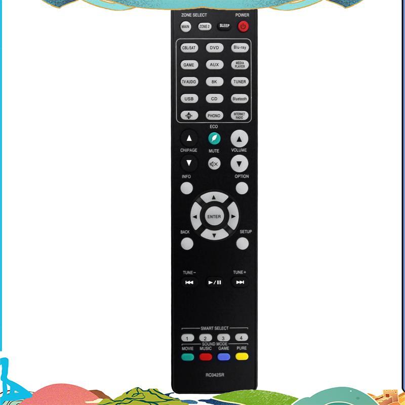 RC042SR รีโมทคอนโทรลสีดําสําหรับ 4K UHD Ultra HD AV ตัวรับสัญญาณระยะไกล SR6015 NR1711 SR5015 SR5015O