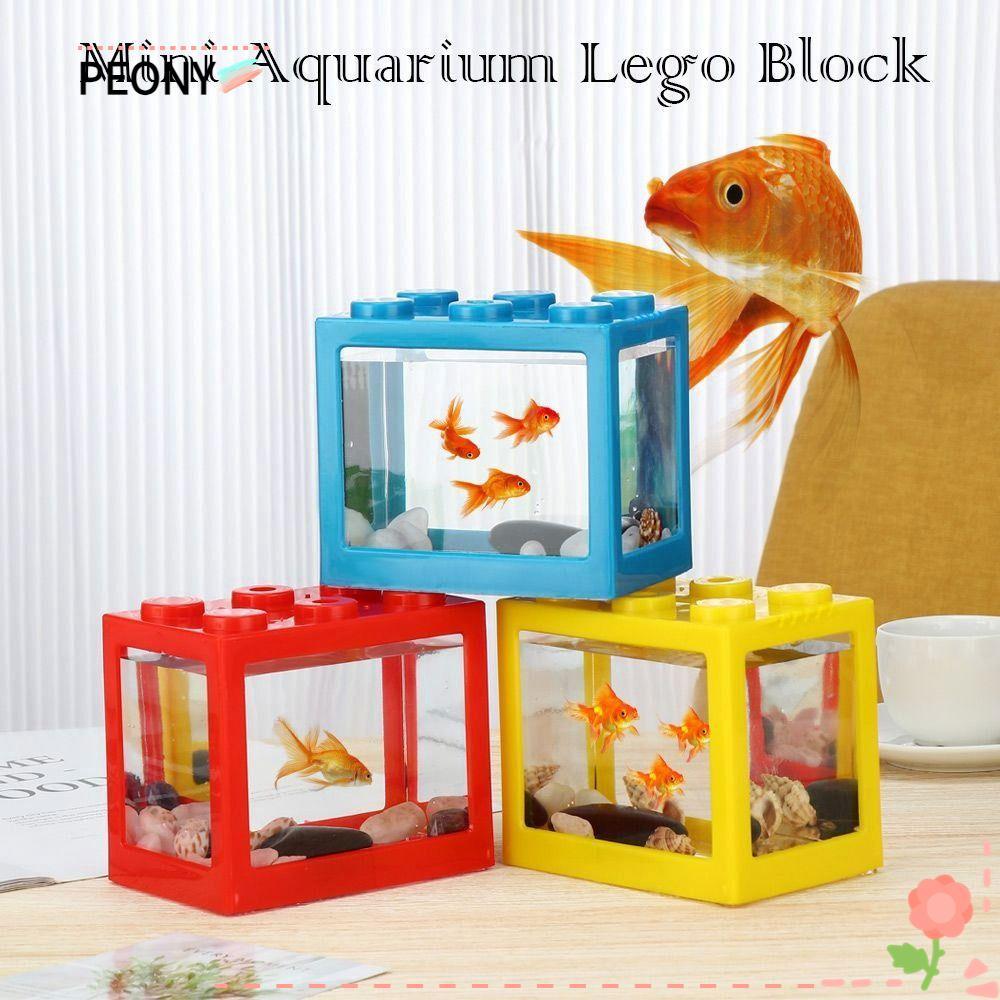 PEONYPAVILION Betta Fish Tank Aquarium Tank PVC Mini Aquarium