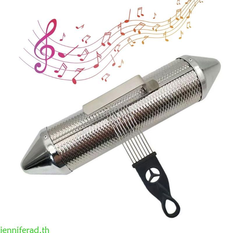 Jenniferad โลหะ Guiro เครื่องมือ Shaker Guiro Shaker พร้อม Scraper เครื่องดนตรีรอบกระบอก Latin Percu