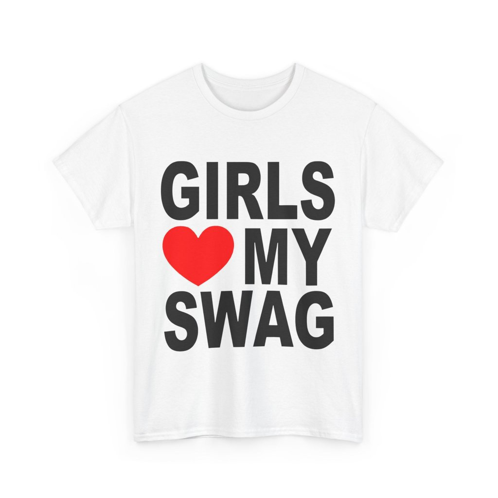 ทีเชิ้ตครอป GIRLS LOVE MY SWAG BY HASSURU เสื้อผ้าฝ้ายสวมใส่สบาย ขนาดใหญ่ เสื้อยืดผู้หญิง เสื้อยืดลำลอง น้ำหนักเบา ระบาย