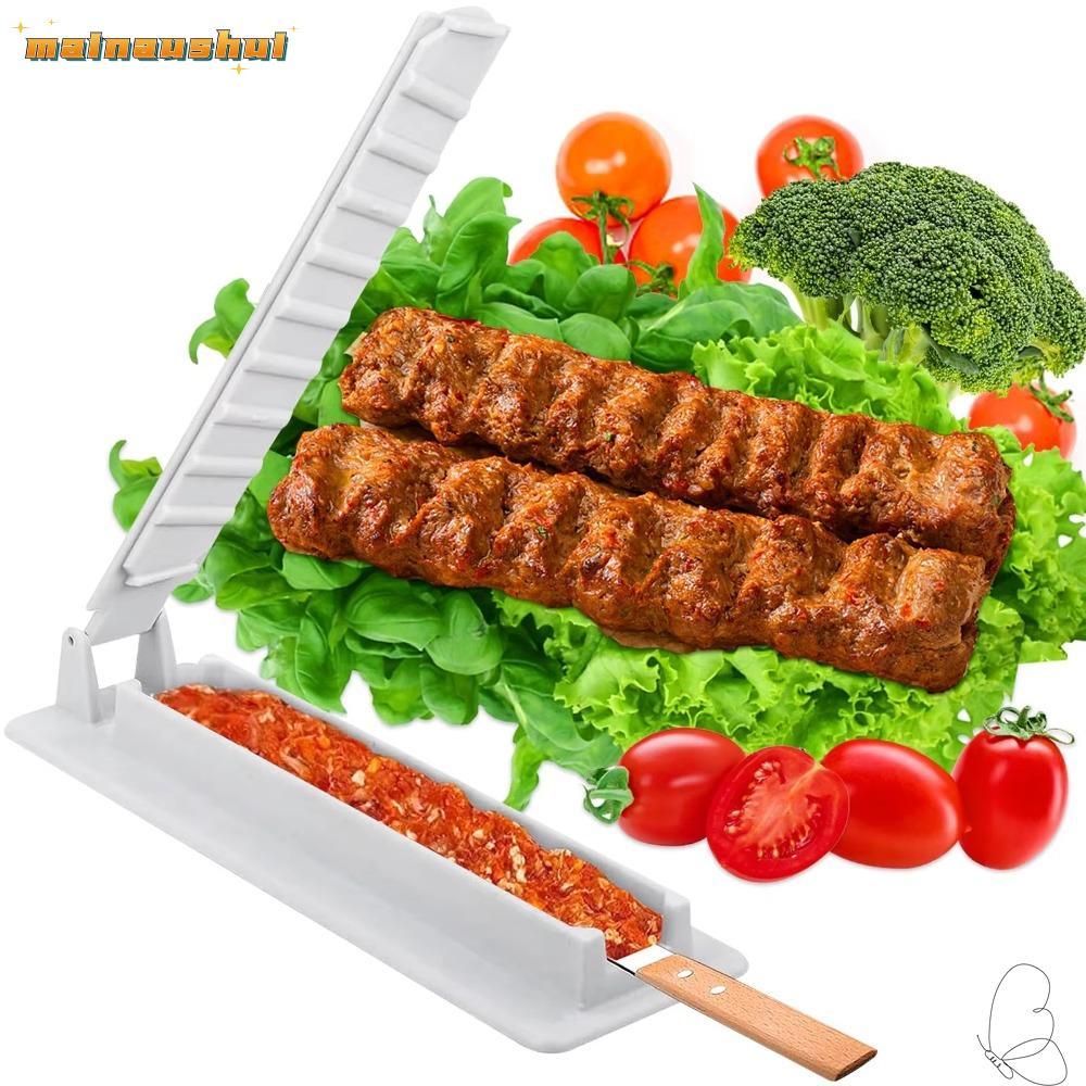 MAINAUSHUI Bbq Meat Skewer|พลาสติกแบบใช้ซ้ําได้ Bbq Skewer Maker Skewers Kebab Maker ย่าง, Kebab กดแ