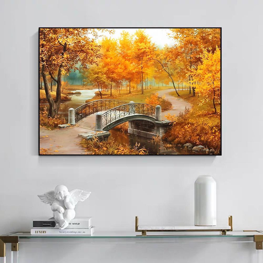 Diy Forest Tree Dot สติกเกอร์ภาพวาด 5d ภาพวาดธรรมชาติผสมทิวทัศน์ N5y7