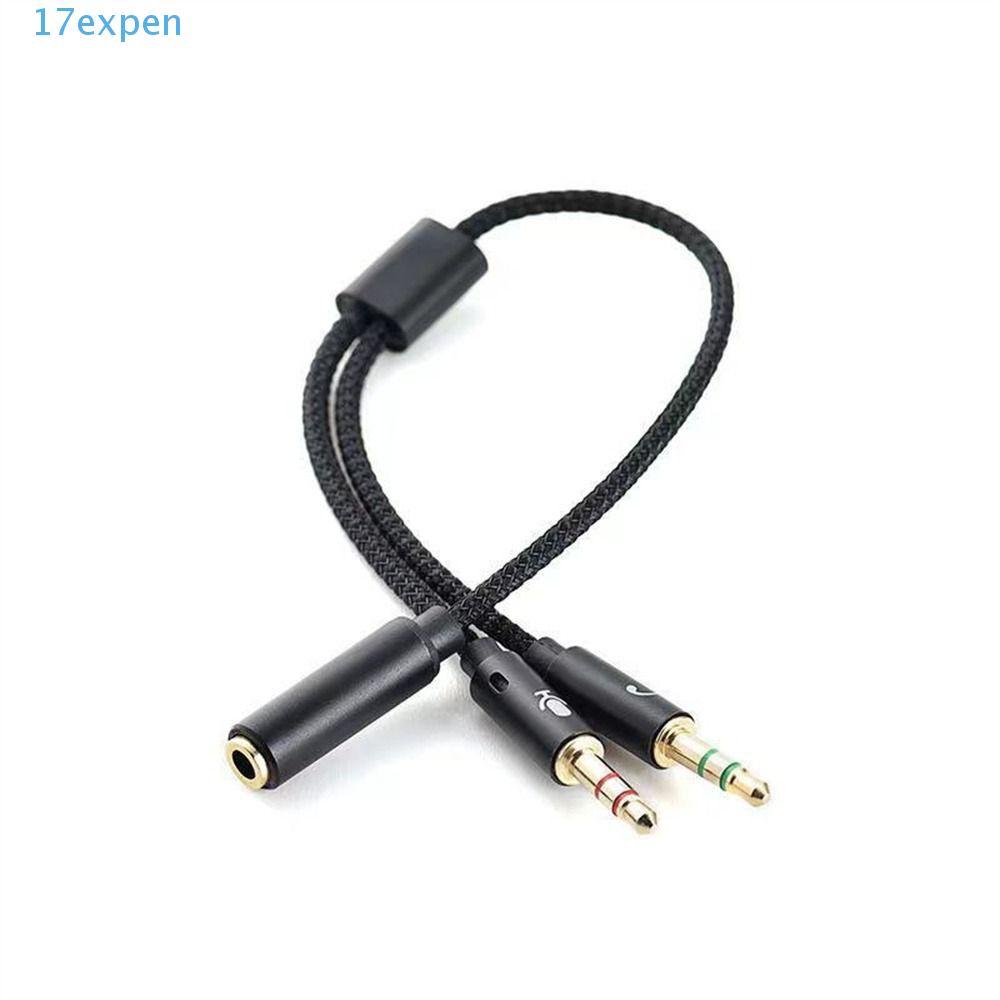 EXPEN Y Splitter Cable Mic Audio Cable 2 In 1 3.5mm Male Mobile Phone Gaming Cable Headphone Jack Ca