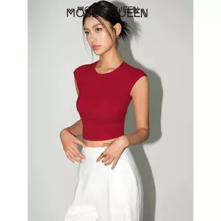 MOSESQUEEN เสื้อผ้าสตรี แบบสั้นแขนไม่ถอด ที่มีความรู้สึกบริสุทธิ์และดูดี สำหรับผู้หญิง ชุดเดรสฤดูร้อน แบบสั้น ให้ความรู้สึกเซ็กซี่ เหมาะกับสาวสวย #63107