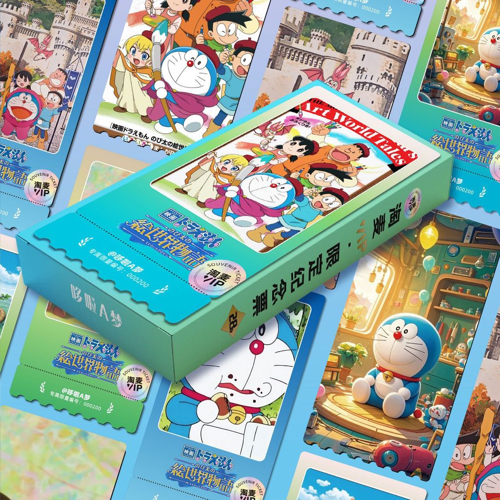 28-30pcs Manhwa Doraemon Ticket Stub Hatsune Miku เลเซอร์ Lomo การ์ดนักสืบ Conan ตัวการ์ตูน Photocar