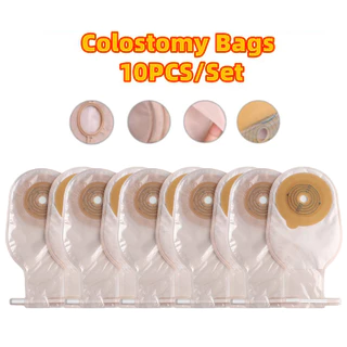 10 ชิ้น ถุงเก็บอุจจาระ ถุงอึแบบชิ้นเดียว Colostomy Bag ถุงเก็บอุจจาระ ขนาด 20-60มม.