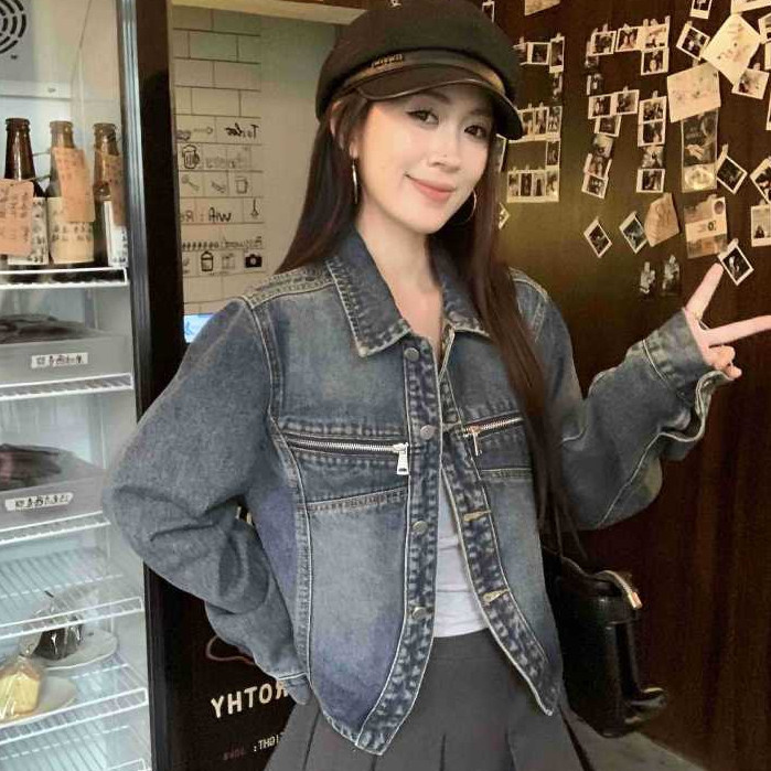 FASHION.61 เสื้อแจ็คเก็ตยีนส์ผู้หญิง ติดกระดุมหน้า รุ่น 8726