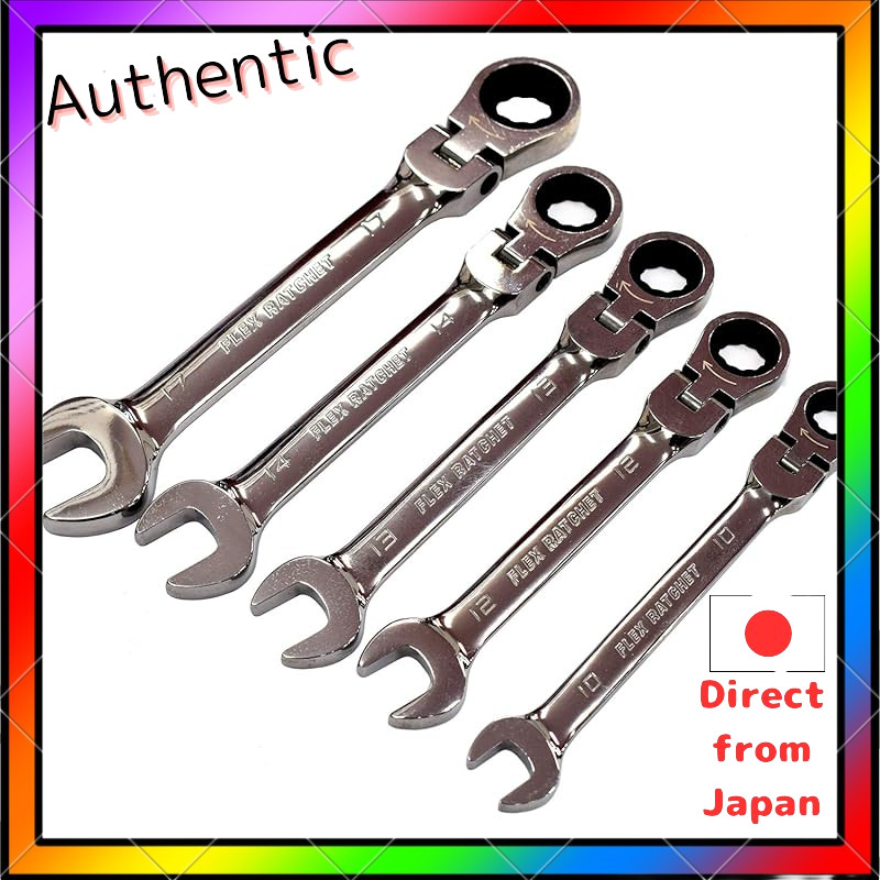 SK11 Ratchet Wrench Set 10~17mm SGR-F5SET Flex Head