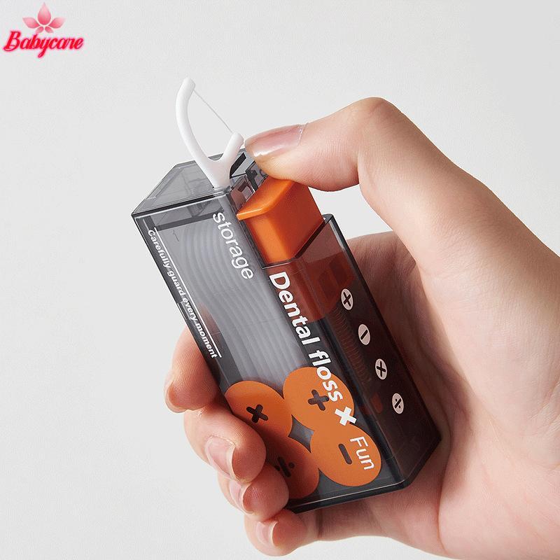 <BYCE-t> เครื่องจ่ายไหมขัดฟันบรรจุ 10 ชิ้นไหมขัดฟันกล่องเก็บไหมขัดฟันอัตโนมัติรีฟิลสุขอนามัยช่องปาก Care Floss Pi