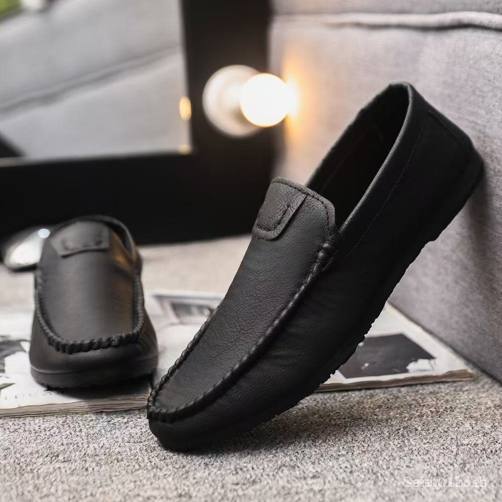รองเท้าโลฟเฟอร์หนังผู้ชายคุณภาพสูงรองเท้าขับรถ Low-Top Slip On 9EVE MM3Q
