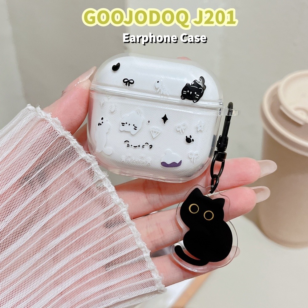 สําหรับ GOOJODOQ J201 Case Casing Soft Silicone Headphone Case DIY Star Pattern