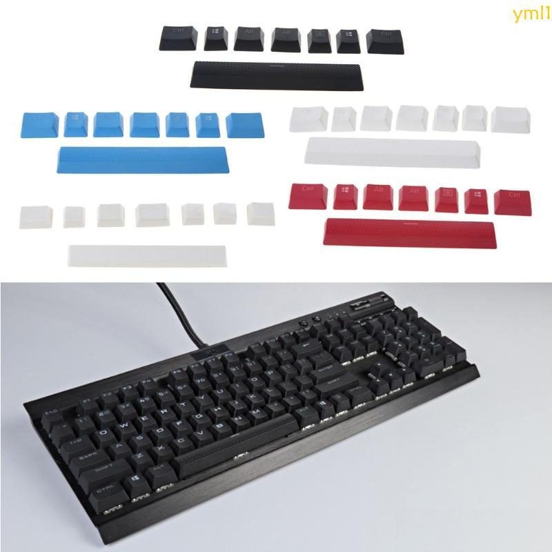 Yml1 8 คีย์ 6 5u Space Bar PBT Keycaps Double Shot Keycap สําหรับ Corsair STRAFE K65 K75