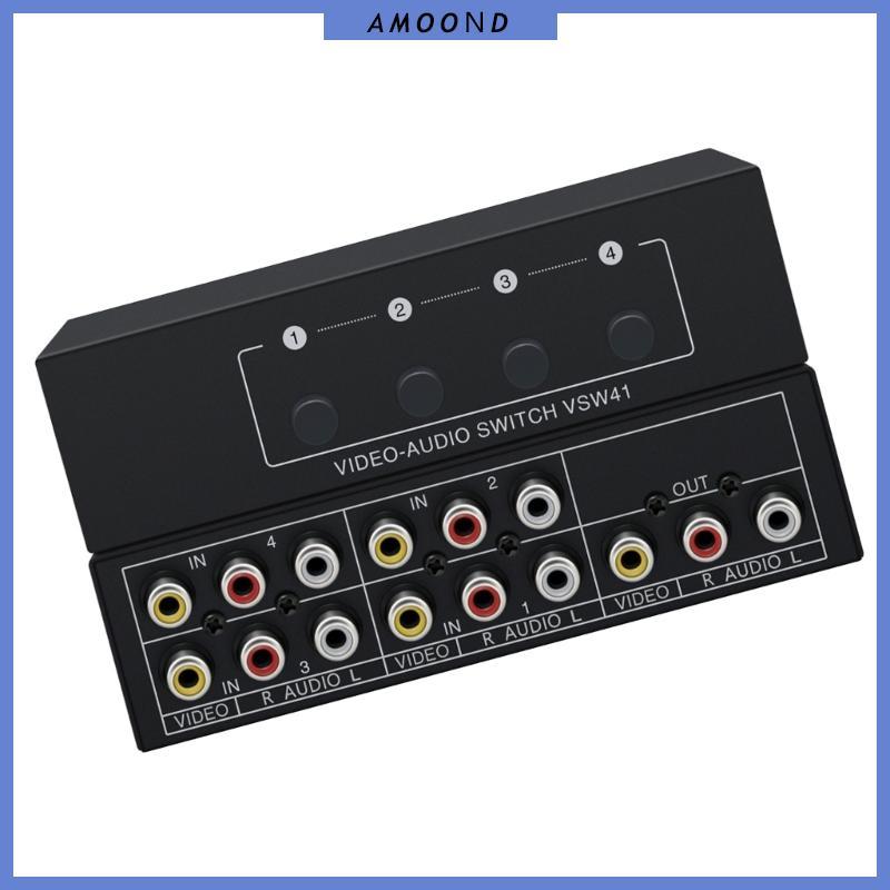 AMOOND MultiSource AV Audios Video Switcher การก่อสร้างโลหะ Lossless AV Switcher