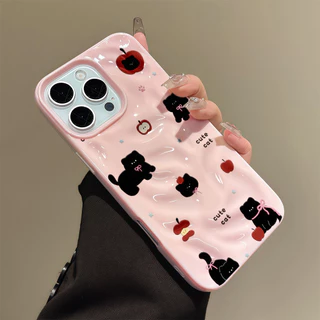 ✨จัดส่งฟรีในพื้นที่✨เคสโทรศัพท์อุกกาบาตสุนัขสีดำน่ารักสำหรับ iPhone 16 15 14 13 12 11 6 7 8 Plus Pro Promax