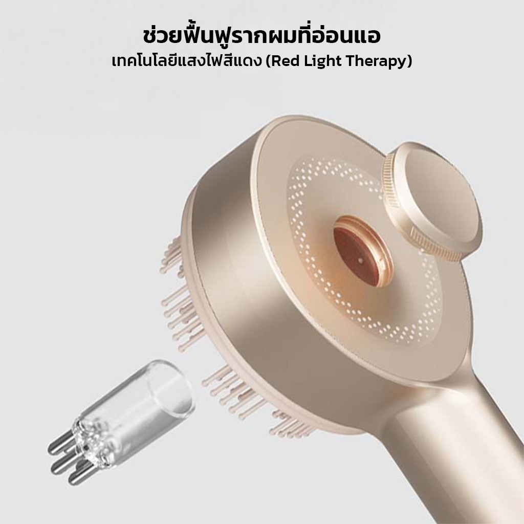 หวีนวดศีรษะอัจฉริยะ รุ่นST-1503 EMS Red Light Therapy แสงสีแดง กระตุ้นการบำรุงผม กันน้ำระดับ IPX7 - รูปที่ 5