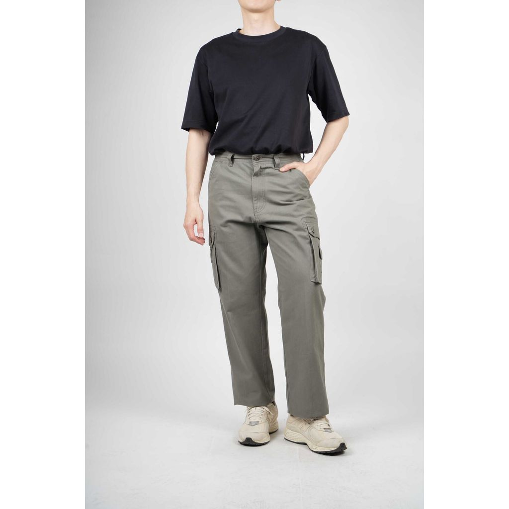 DP Regular Grey Green Long Cargo Pants - DT9686