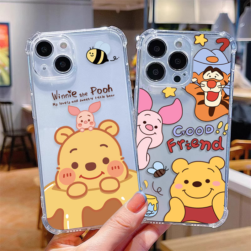หมีน้อยสีเหลืองน่ารัก For Samsung เคสซัมซิง A50/A30s A50s  M14 4G A05 A03s เคสโทรศัพท์ป้องกันตกแบบสี่มุม A36 A06 5