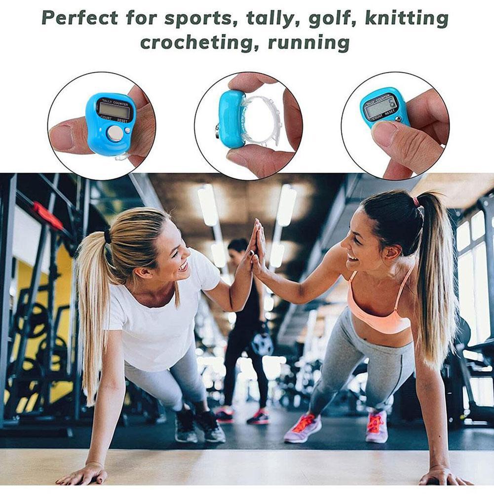 Mini Electronic Finger Counter Hand Tally Clicker Counter แถวถัก Digital Counters แหวน J0q2