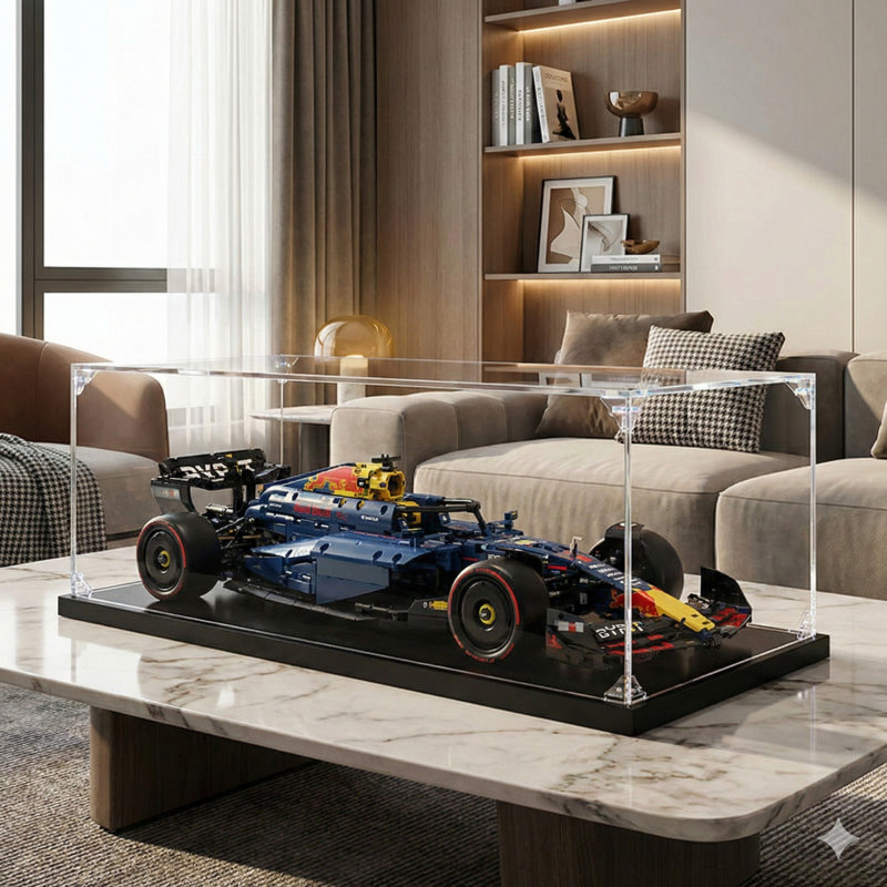 กล่องแสดงอะคริลิคแบบกําหนดเองสําหรับ Lego 42206 Red Bull F1 รถ Kotak Paparan Akrilik