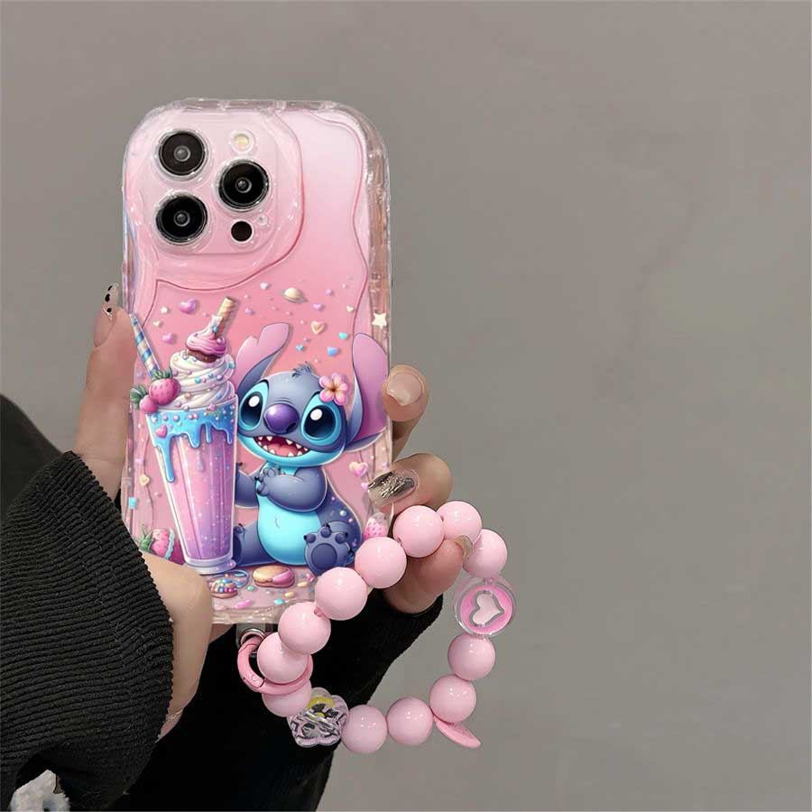 น่ารักStitch Pearl ChainสําหรับOPPO Realme C55 C35 C12 C15 C21Y C25Y C17 C11 2020 7i 5 5I 6I 14 10 1