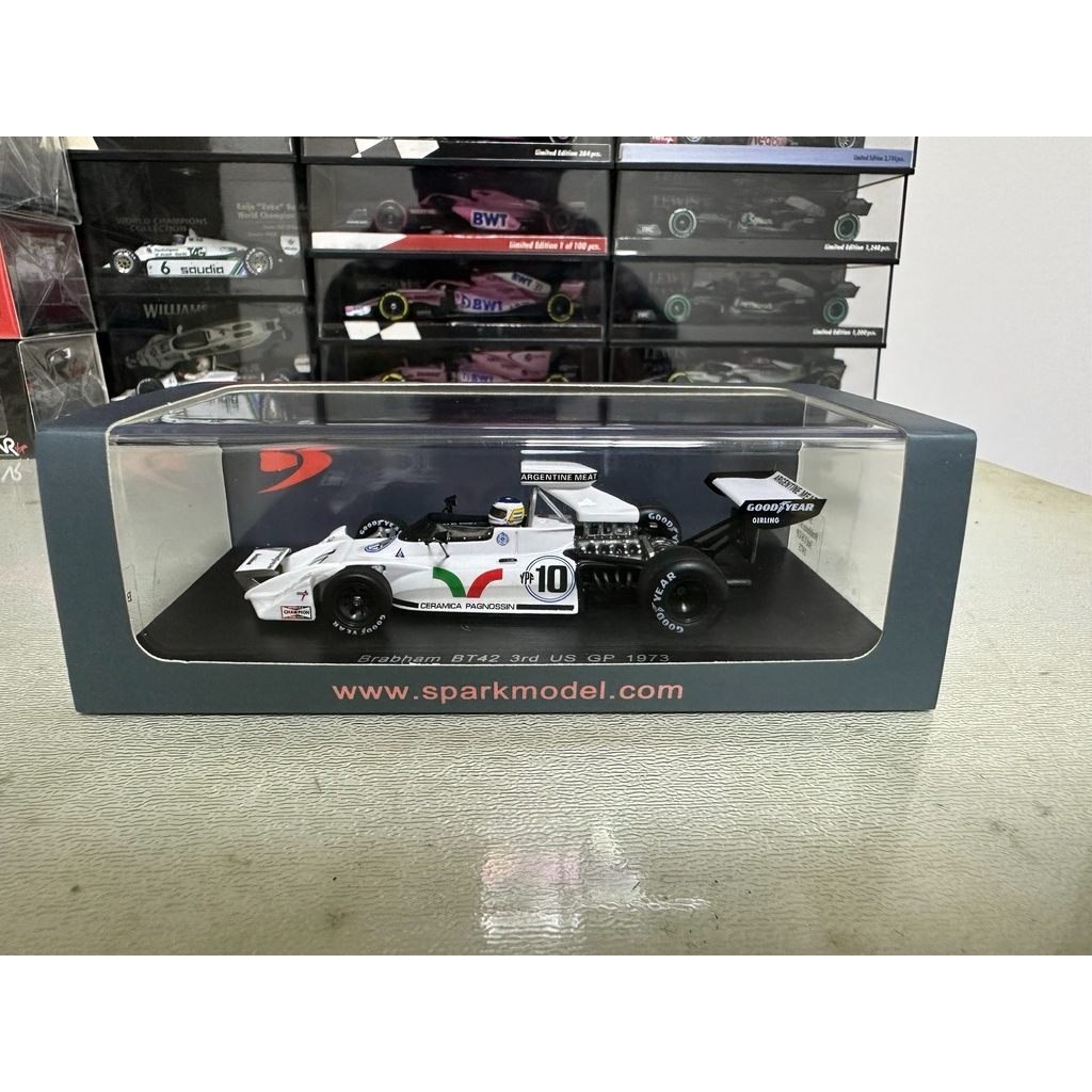 Spark 1/43 Brabham Brabham BT42 1973 US Grand Prize Season Army Carlos Reutemann Model Original Pack