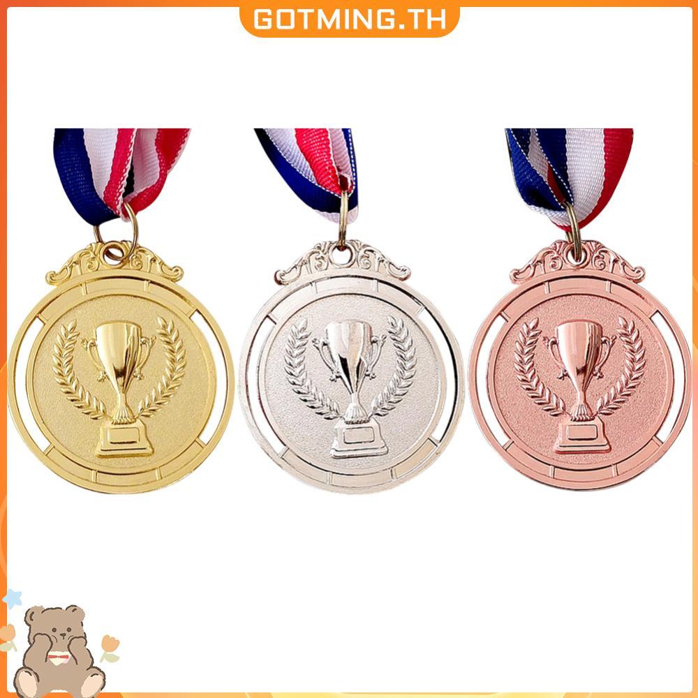 เหรียญรางวัล 3nd 2 นิ้ว 1 นิ้วพร้อมริบบิ้นคอรอบสําหรับปาร์ตี้การแข่งขัน