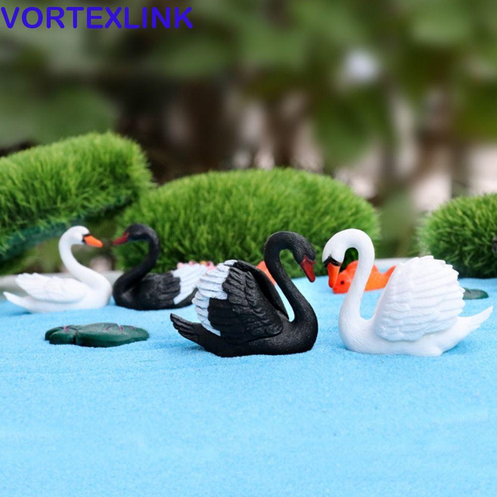 VORTEXLINK Swan Miniatures, Craft Cute Goose Model, Mini DIY Animal Lover Swan Jewelry Micro Landsca