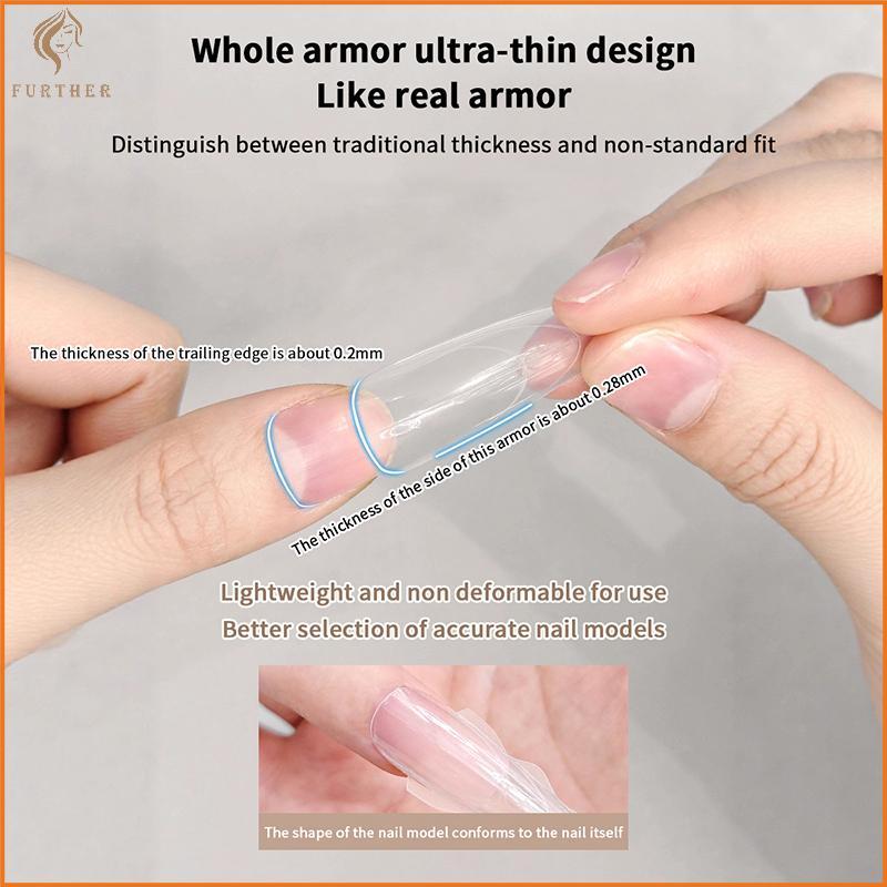 [FT] 180 ชิ้น/กล่องแซนวิช Dual Nail Forms 15 ขนาด Extensions-Dual Forms Coffin Almond Nail Forms Sal