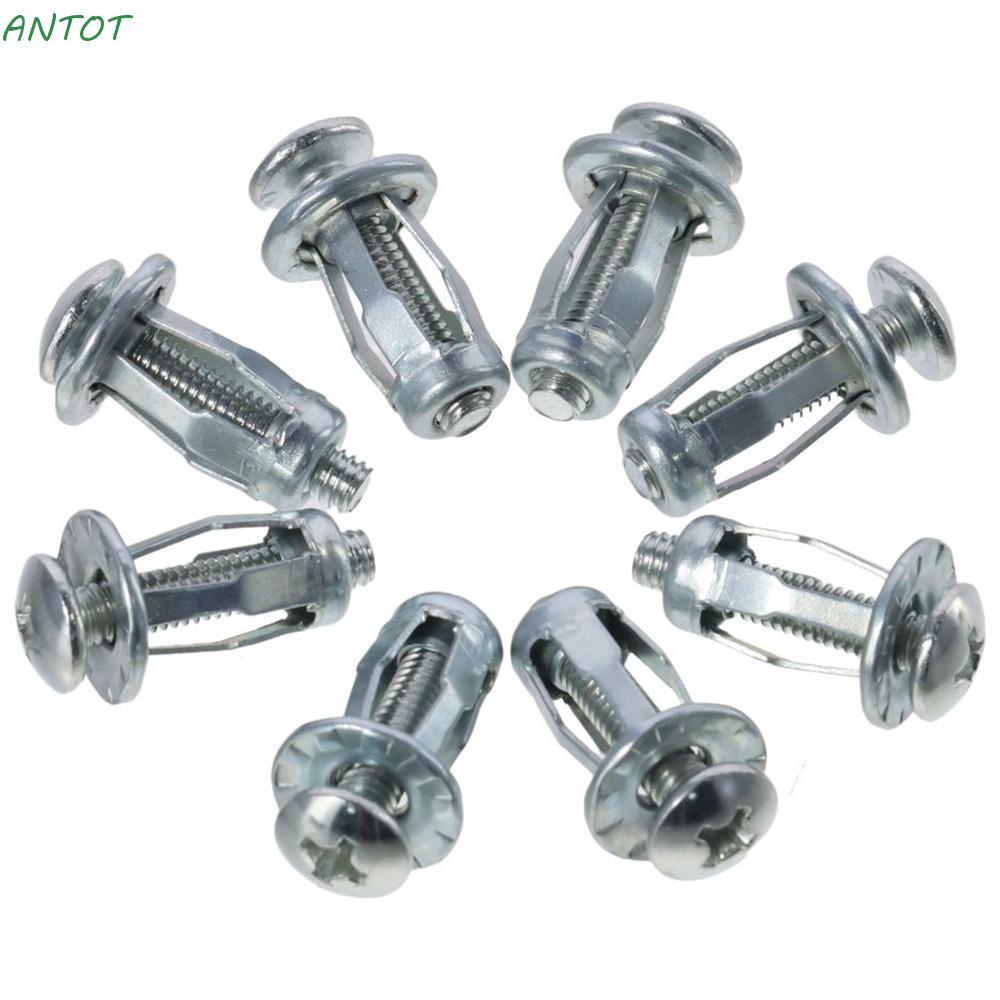ANTOT 12 ชิ้น Jack Nuts, M4 X 20 กลีบถั่ว, ล็อค Jack Nut Bolt Expansion Nut Hollow Wall Iron Skin Li