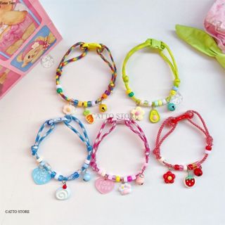 ปลอกคอแมว ลูกปัด พร้อมกระดิ่ง น่ารัก สร้อยคอ ปลอกคอสุนัขจิ๋ว…