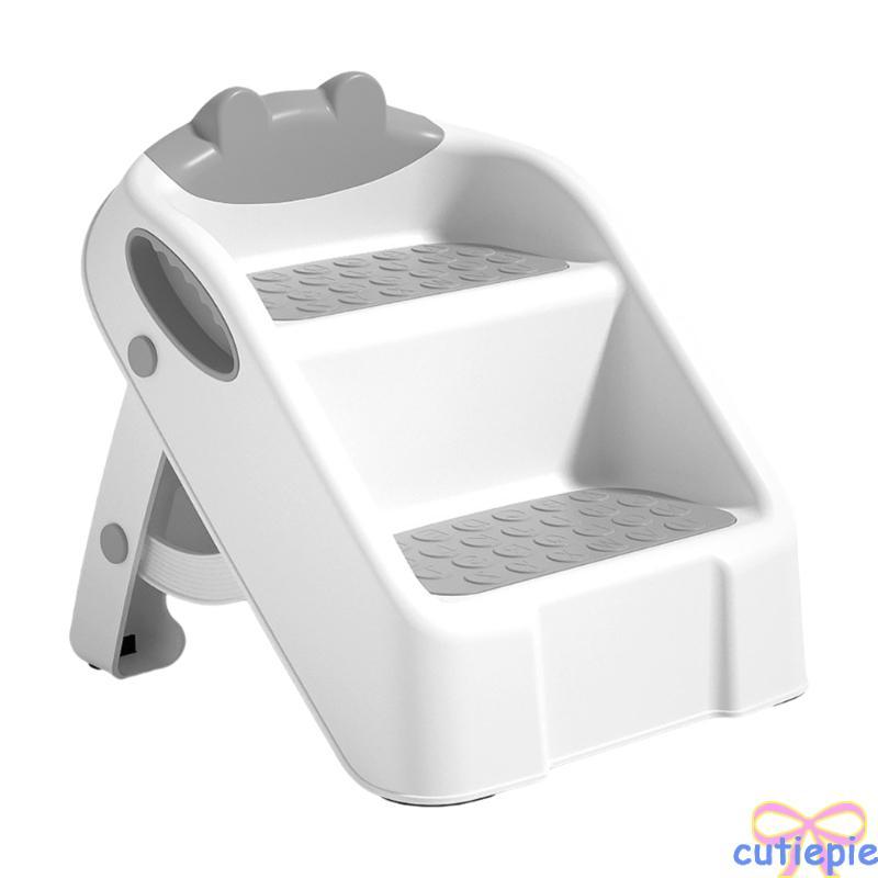 Cutie 2 Step Stool Kids Step Stool พับได้ Anti Slip เด็กวัยหัดเดิน Stepping Stool Helper