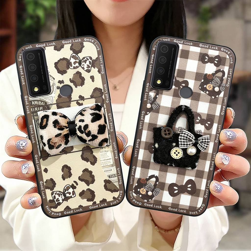 ป้องกันฝุ่น Anti-knock เคสโทรศัพท์สําหรับ TCL 30XE 5G Dirt-resistant TPU สามมิติซิลิโคน Plush ฝาหลัง