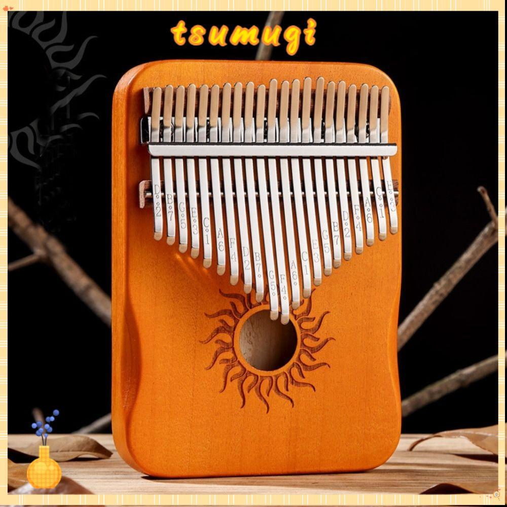 TSUMUGI Mbira เปียโนนิ้ว, รูเสียง 17/21 คีย์ Kalimba Thumb เปียโน, ความเครียดบรรเทา Tune Hammer เครื่องดนตรีของขวัญ