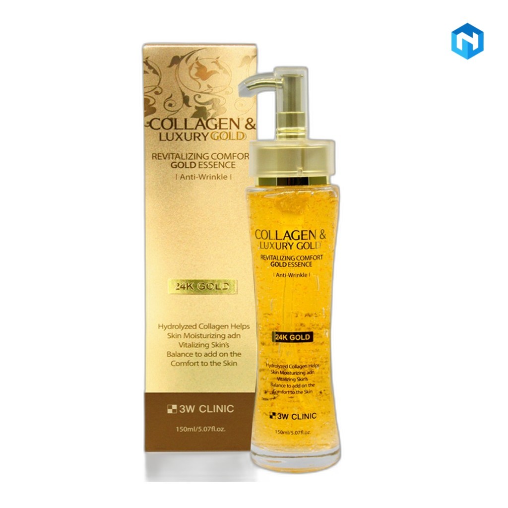 3W CLINIC [คลินิก 3w] Collagen & Luxury Gold Essence, 150ml / ของแท้ 100% โดย Neilcom
