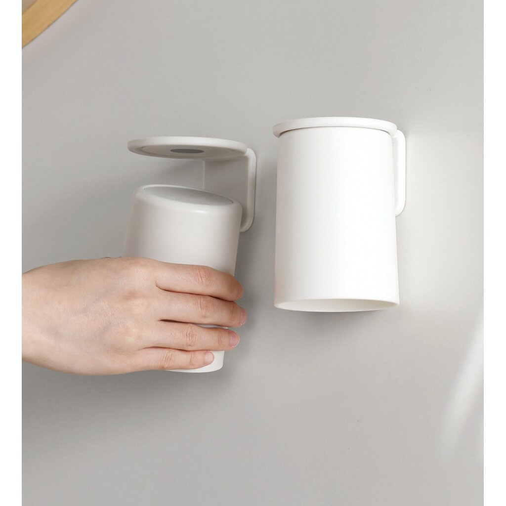 Omocha | (NEW) Punch-Free Magnetic Toothbrush Cup แก้วแปรงฟันแม่เหล็กติดผนัง แบบไม่ต้องเจาะ