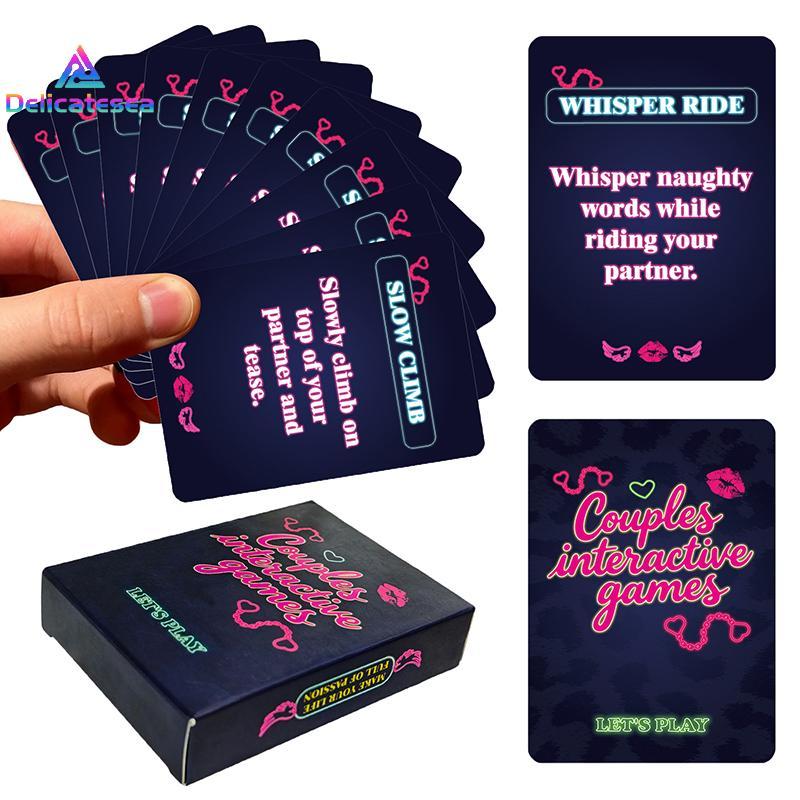 [Delicatesea] 50 ชิ้นคู่โรแมนติกการ์ดสนทนาFlirty Interactive Date Night Game Love Q & A Challenge ชุดการ์ดของขวัญวาเลนไทน์ใหม่