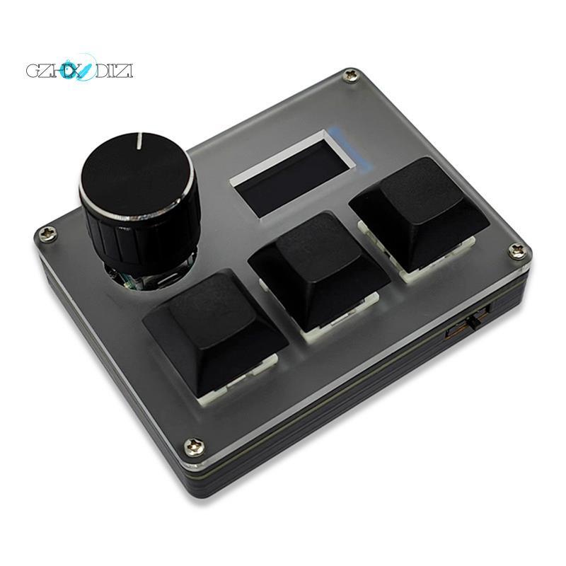 Gzhxdiizi3-Key คีย์บอร์ดแบบกําหนดเองแบบมีสาย Blue Switch OSU คีย์บอร์ดเกมพร้อมหน้าจอลูกบิด RGB Copy 