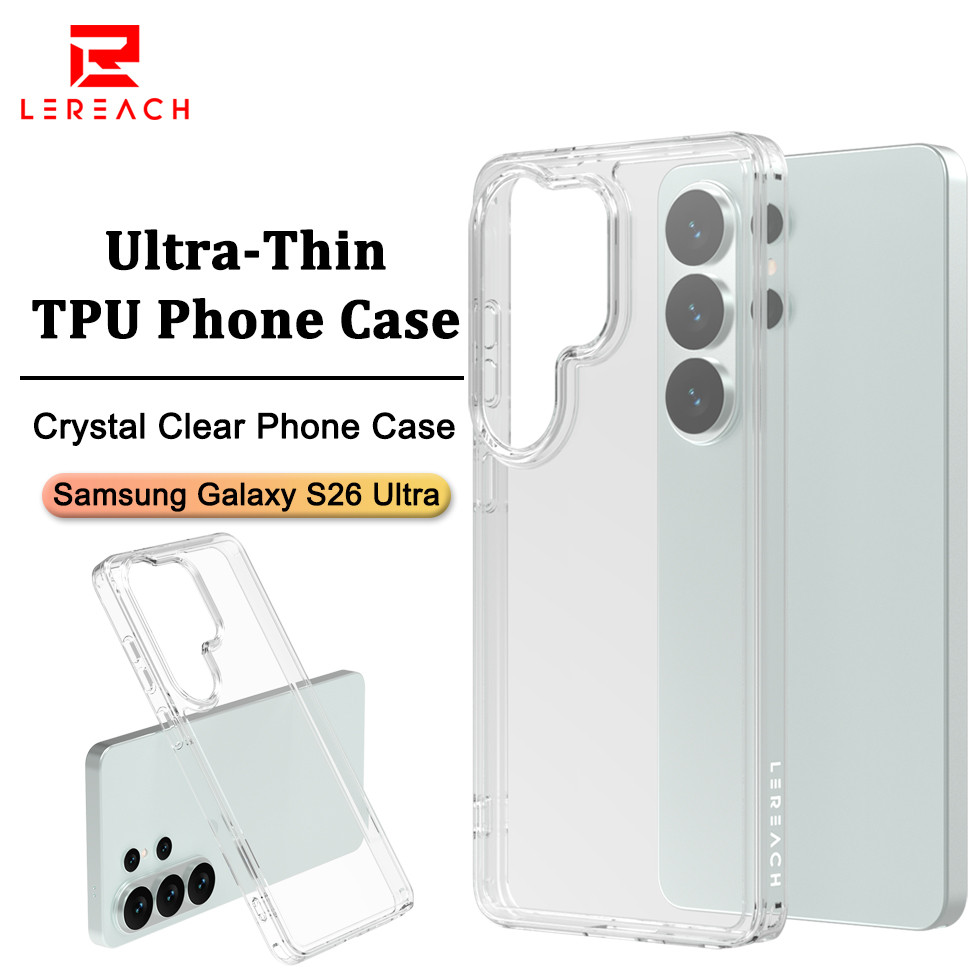 SAMSUNG Lereach Crystal Clearเคสโทรศัพท์สําหรับSamsung Galaxy S26 Ultra S26 Plus S26 Ultra-Thinกันกระแทก | กันรอย