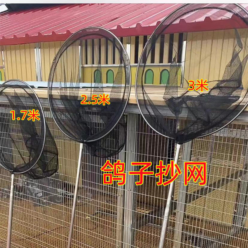 Pigeon Catching Net Handy Tool ก้านสแตนเลส Retractable Pigeon Dip Net Pigeon Utensils Pigeon Plantin