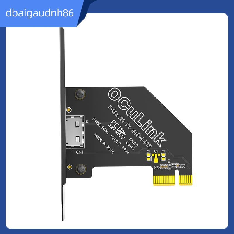 READY STOCK อะแดปเตอร์การ์ดขยายPCI-E 1X 4.0 Oculink SFF-8611/8612 พร้อมวงเล็บโปรไฟล์ยาว