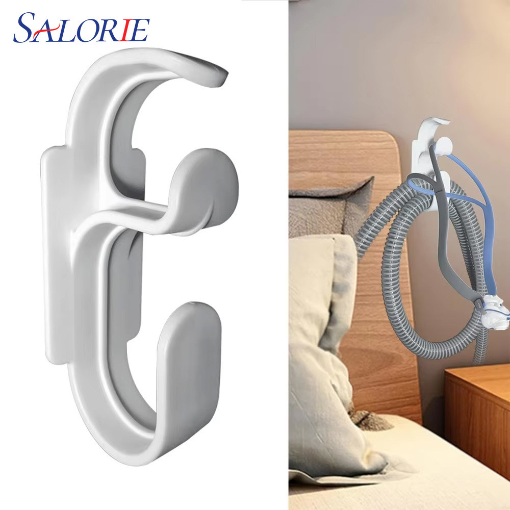 Salorie CPAP ที่วางท่อแขวนสําหรับที่วางหน้ากากติดผนังเตียงและตะขอท่อหลีกเลี่ยง CPAP ท่อ Tangle