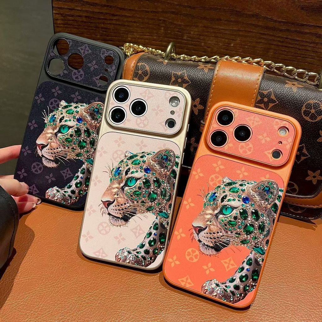 สําหรับiPhone17 16 16 plus 16 Pro Max 15 14 13 Pro Maxแฟชั่นหรูหราRhinestoneเคสโทรศัพท์