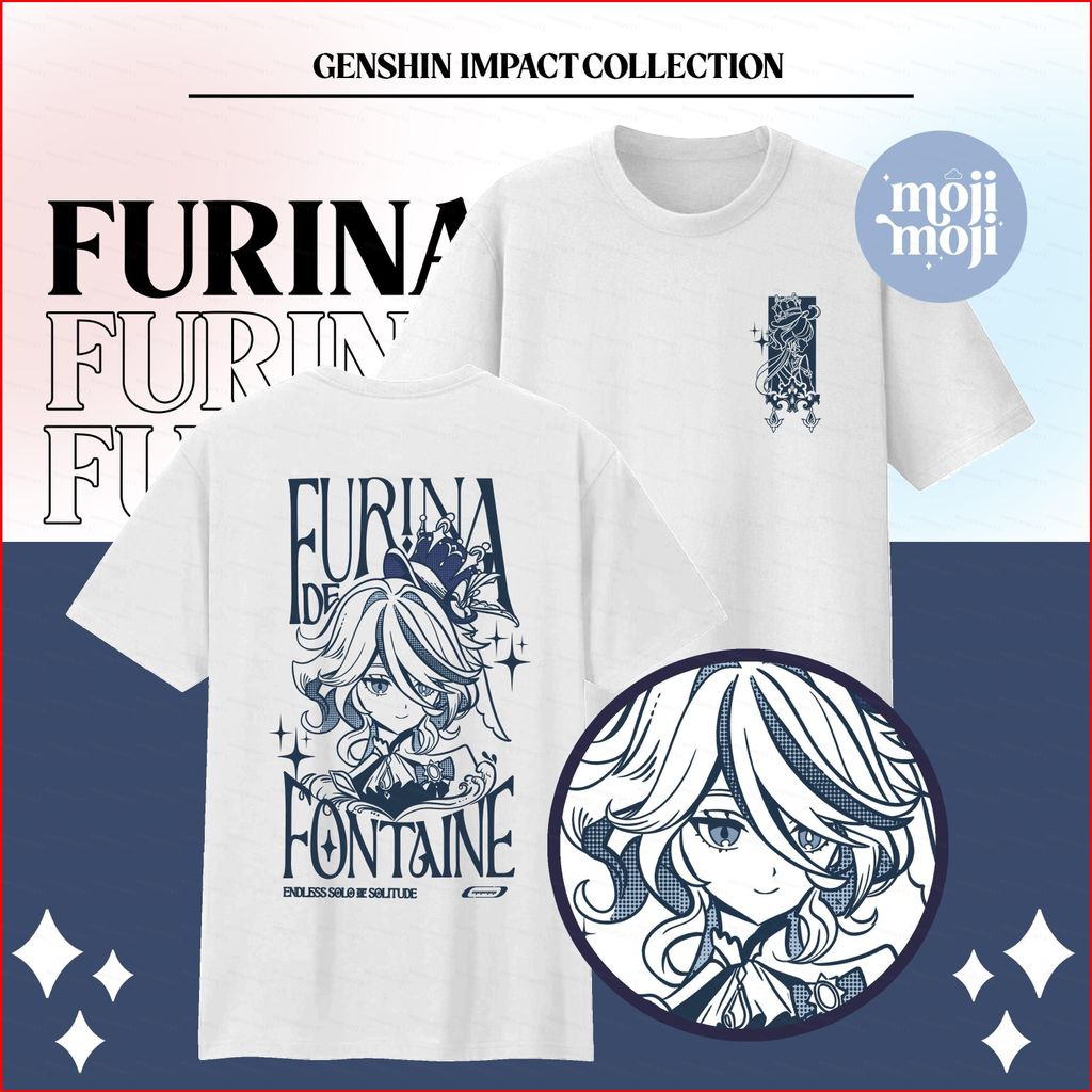 เสื้อยืด Genshin Impact แบบแขนสั้น สำหรับเกมเมอร์ ออกแบบโดย Furina
