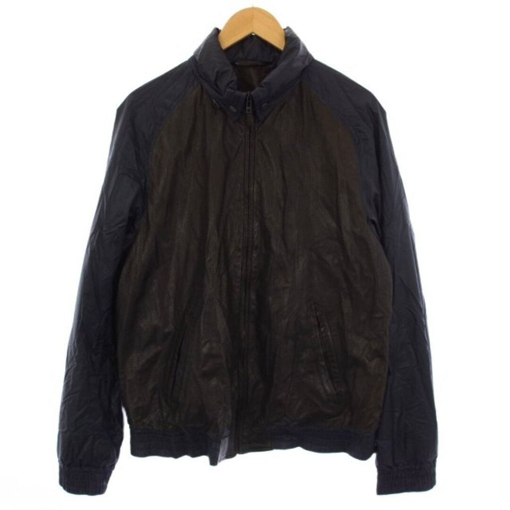 Zegna Z Jacket Blouson Zip black navy Direct from Japan Secondhand