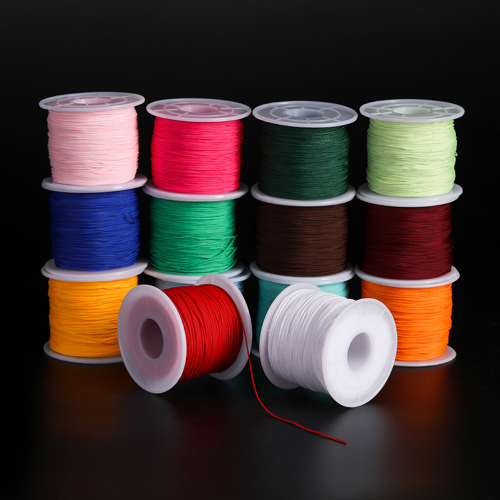 10เมตร เชือกถักเบอร์ 73 ขนาด 0.6mm สีสันสดใส สําหรับ DIY ทําสร้อยคอ สร้อยข้อมือ และงานฝีมือ คุณภาพสูง