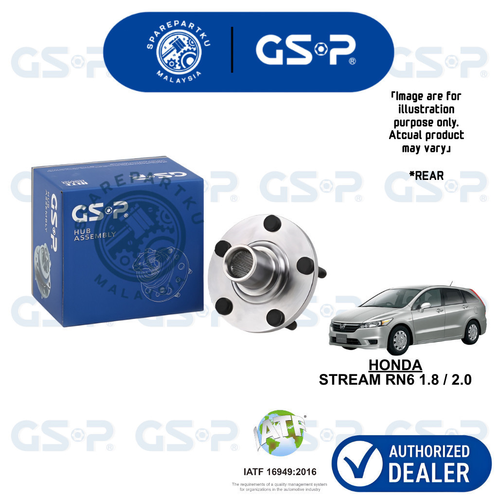 GSP REAR WHEEL HUB BEARING สําหรับ HONDA STREAM RN6 1.8 / 2.0 (AUTO/MANUAL) GSP WHEEL HUB BEARING AS