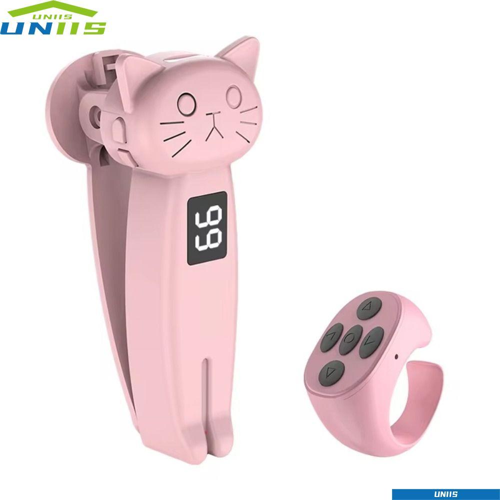 UNIIS Electric Auto Page Turner, ABS Bluetooth-Compatible Finger Clicking อุปกรณ์, Mute Portable Min