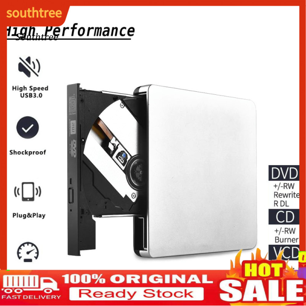 SOU_ USB 30 ไดรฟ์ภายนอก DVD-ROM CD-RW DVD-RW Burner Player Reader สําหรับแล็ปท็อปพีซี