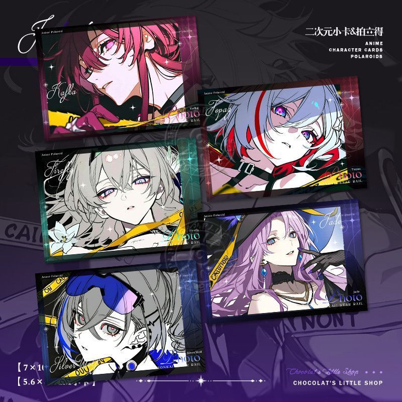[Bota Shop] ยุบ Starry Sky Train Topa Silver Wolf Photocard การ์ดโพลารอยด์หยกหิ่งห้อยไหลอะนิเมะเกมโพ